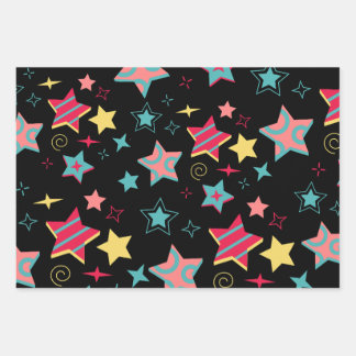 Colorful Star Wrapping Paper for Kids