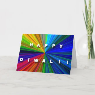 Colorful Starburst Diwali Card