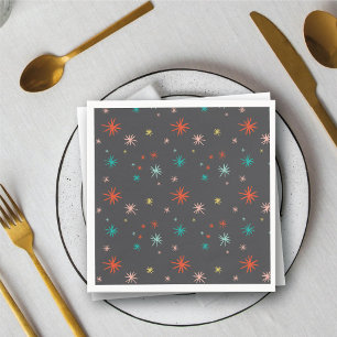 Colorful Starburst Fun Holiday New Year Eve Party Paper Napkins