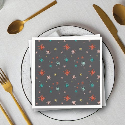 Colorful Starburst Fun Holiday New Year Eve Party Paper Napkins