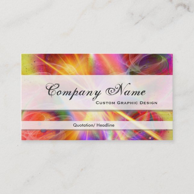 Colorful Starburst Graphic Designer Business Cards (Front)