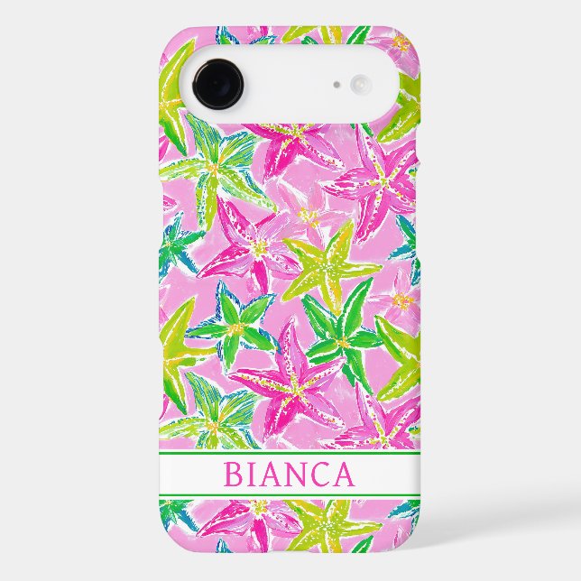 Colorful Starfish Monogrammed Case-Mate iPhone Case (Back)
