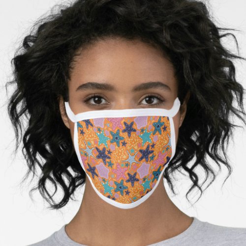 Colorful Starfishes  Face Mask