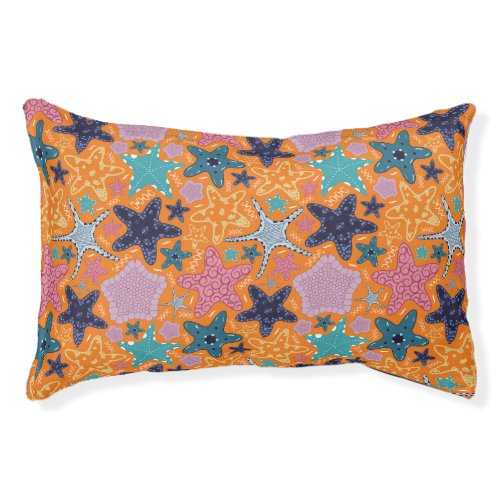 Colorful Starfishes Pet Bed