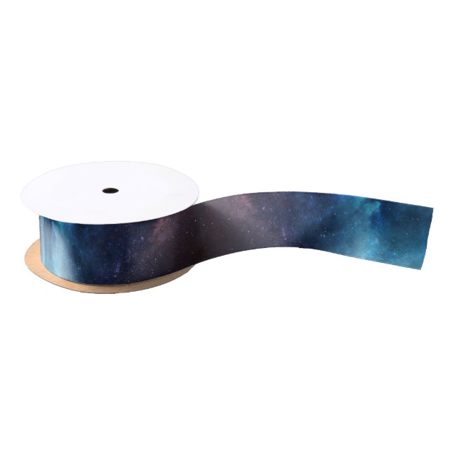 Colorful Starry Nebula Handfasting Satin Ribbon (Spool)