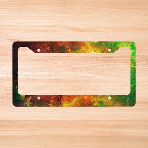 Colorful Starry Nebula  License Plate Frame