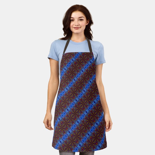Colorful Stars Abstract Design  Apron (Worn)