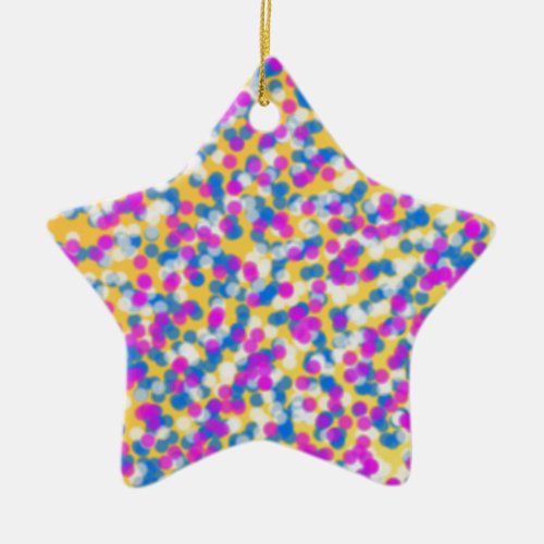 colorful stars ceramic ornament