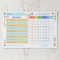 Colorful Stars - Chore Reward Chart
