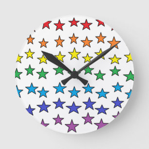 Colorful Stars Clock