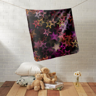 Colorful Stars Dance Whimsically Baby Blanket