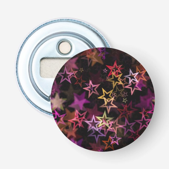 Colorful Stars Dance Whimsically  Bottle Opener (Front)