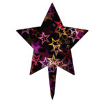 Colorful Stars Dance Whimsically  Cake Topper