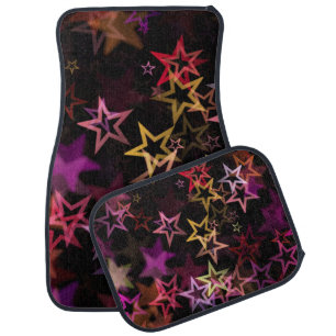 Colorful Stars Dance Whimsically Car Floor Mat
