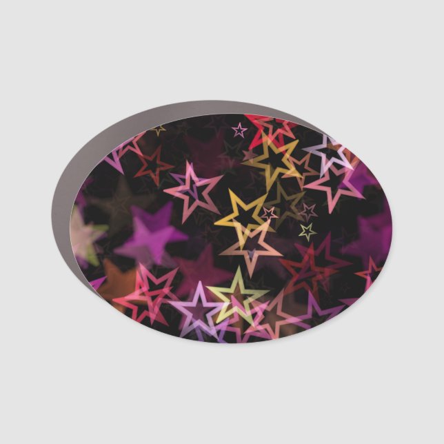 Colorful Stars Dance Whimsically  Car Magnet (Front)