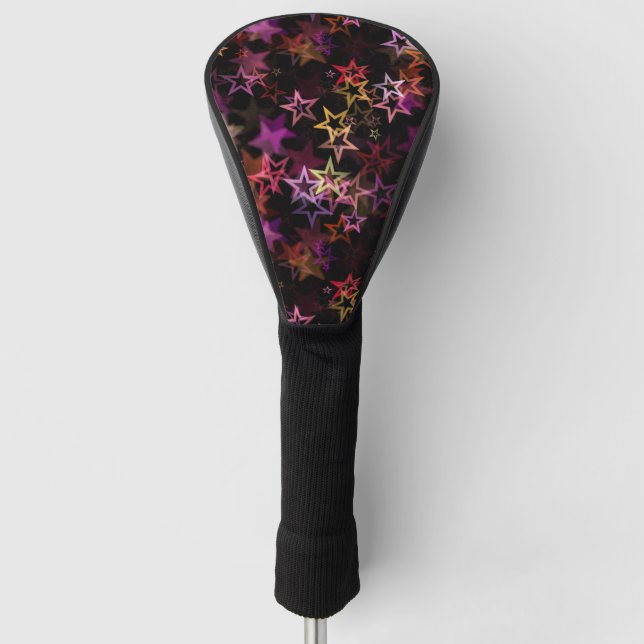 Colorful Stars Dance Whimsically  Golf Head Cover (Front)