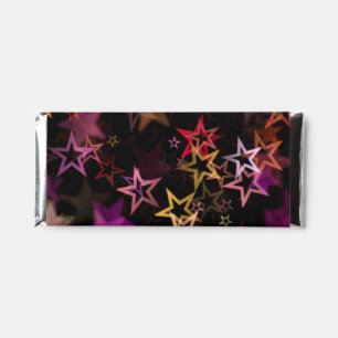 Colorful Stars Dance Whimsically Hershey Bar Favors