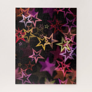 Colorful Stars Dance Whimsically Jigsaw Puzzle