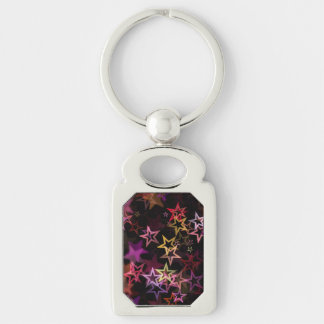 Colorful Stars Dance Whimsically  Keychain