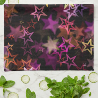 Colorful Stars Dance Whimsically  Kitchen Towel