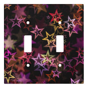Colorful Stars Dance Whimsically Light Switch Cover