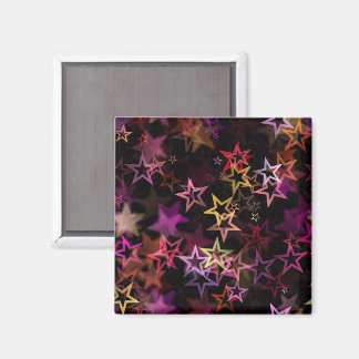 Colorful Stars Dance Whimsically  Magnet