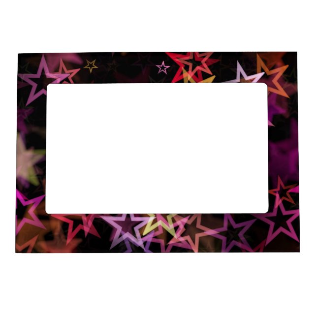 Colorful Stars Dance Whimsically  Magnetic Frame (Front)