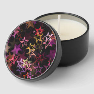 Colorful Stars Dance Whimsically Mini Candle Favors