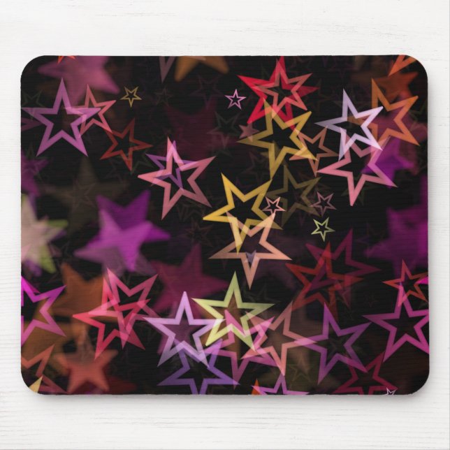 Colorful Stars Dance Whimsically  Mouse Pad (Front)