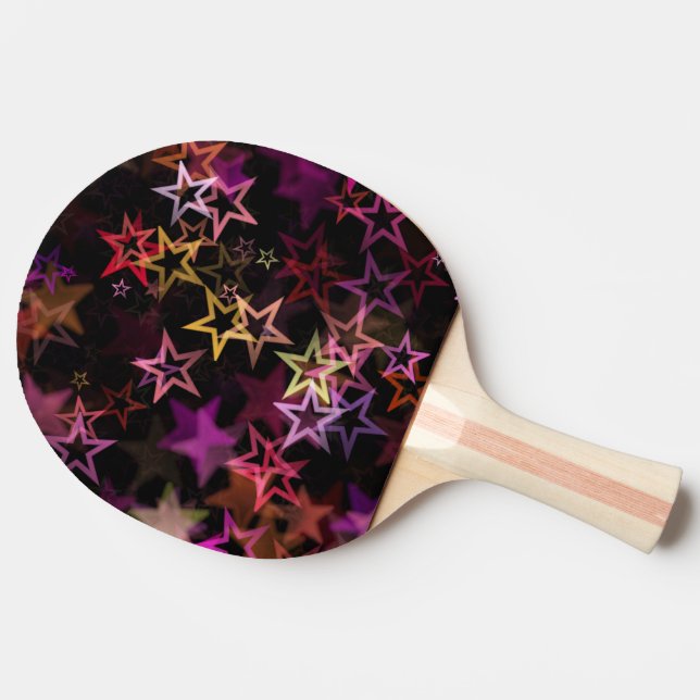 Colorful Stars Dance Whimsically  Ping Pong Paddle (Side)