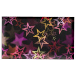 Colorful Stars Dance Whimsically  Place Card Holder
