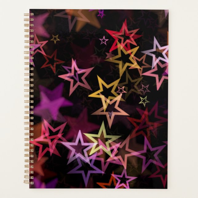 Colorful Stars Dance Whimsically  Planner (Front)