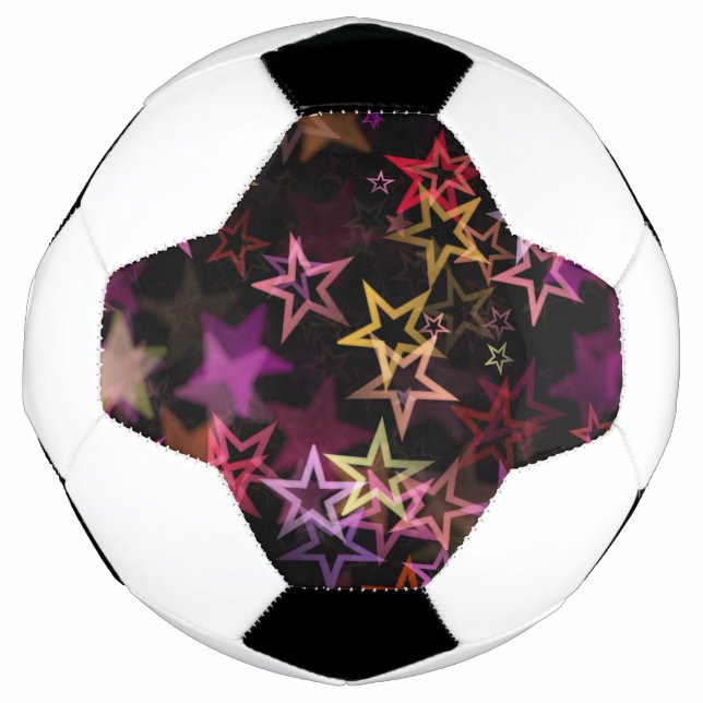 Colorful Stars Dance Whimsically  Soccer Ball (Front)