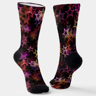 Colorful Stars Dance Whimsically  Socks