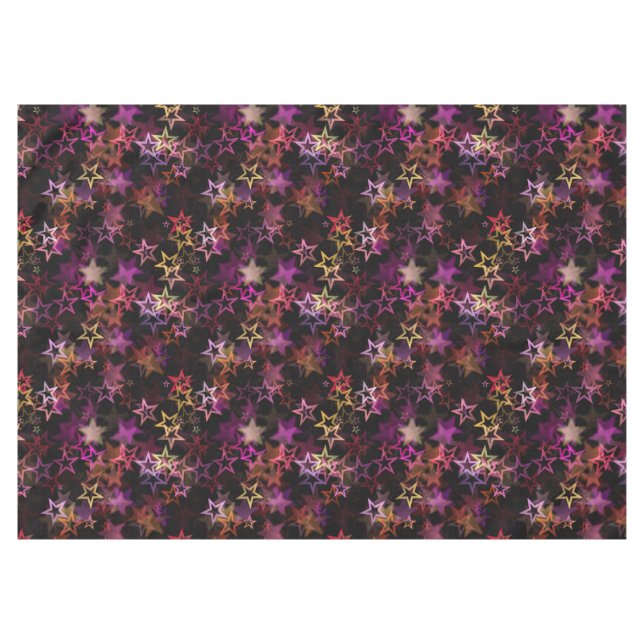 Colorful Stars Dance Whimsically  Tablecloth (Front (Horizontal))