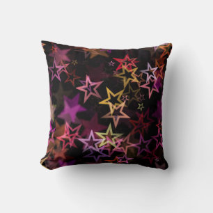 Colorful Stars Dance Whimsically Throw Pillow
