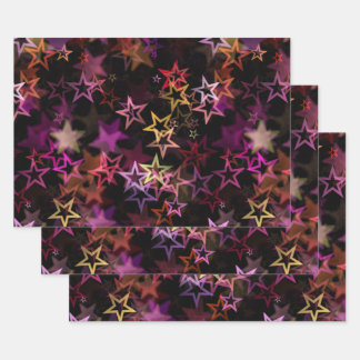 Colorful Stars Dance Whimsically  Wrapping Paper Sheets