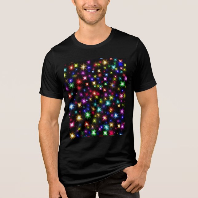 Colorful Stars Fireworks Design-27317 Tri-Blend Shirt (Front)