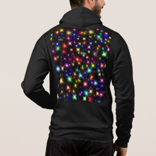 Colorful Stars Fireworks Design Hoodie
