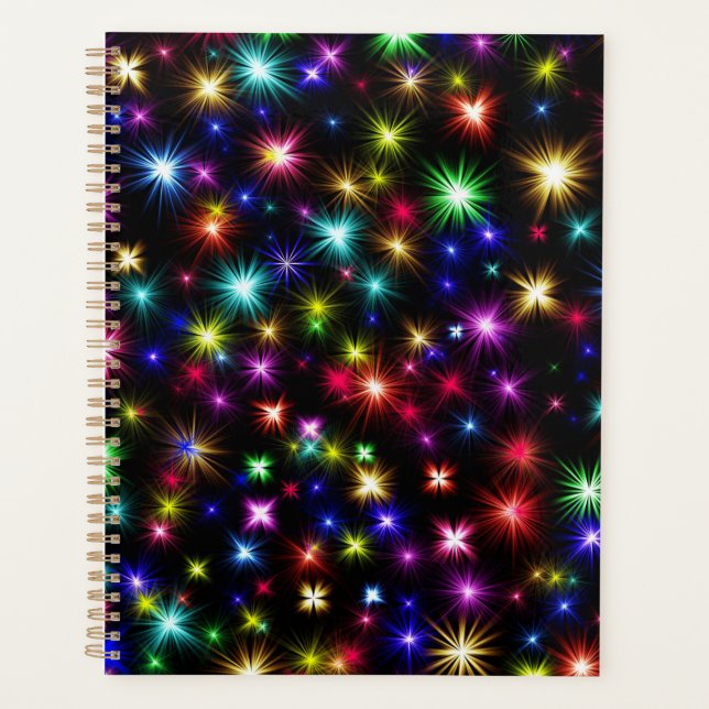 Colorful Stars Fireworks Design Planner (Front)
