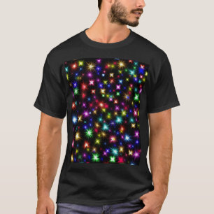 Colorful Stars Fireworks Design T-Shirt