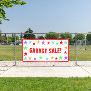 Colorful Stars Garage Sale Banner