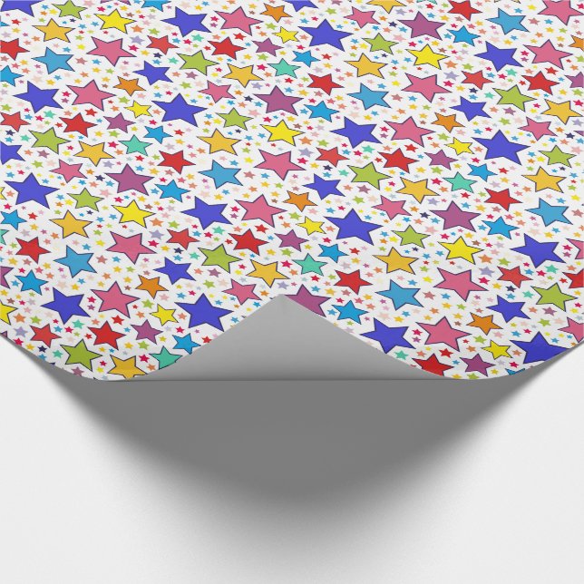 Colorful Stars Gift Wrap (Corner)