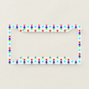 Colorful Stars License Plate Frame