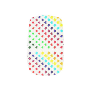 Colorful Stars Minx Nail Art