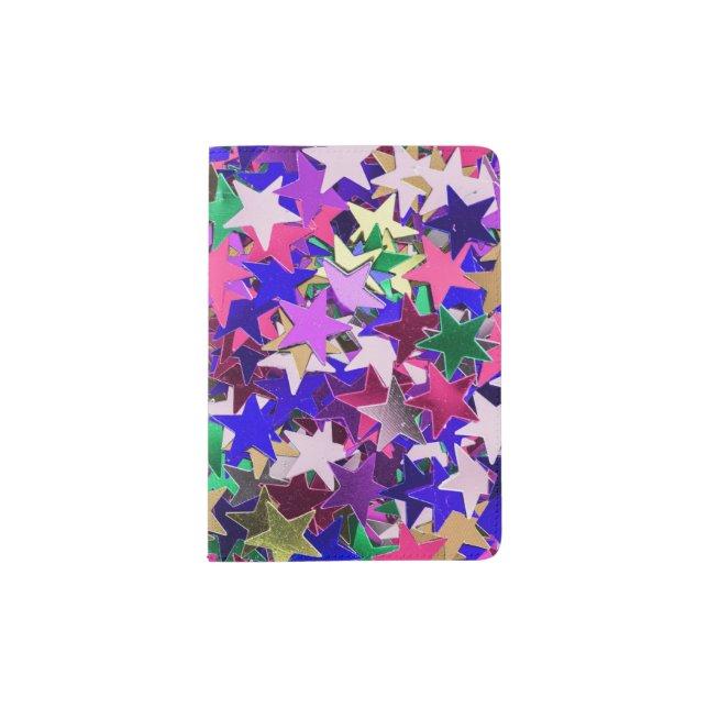 Colorful Stars Passport Holder (Front)