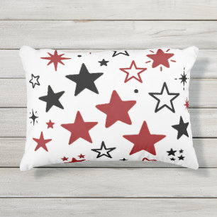 Colorful Stars Pattern Double Sided Throw Pillow