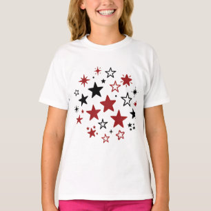 Colorful Stars Pattern Double Sided Throw Pillow T-Shirt