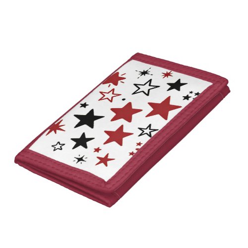 Colorful Stars Pattern Double Sided Throw Pillow Trifold Wallet