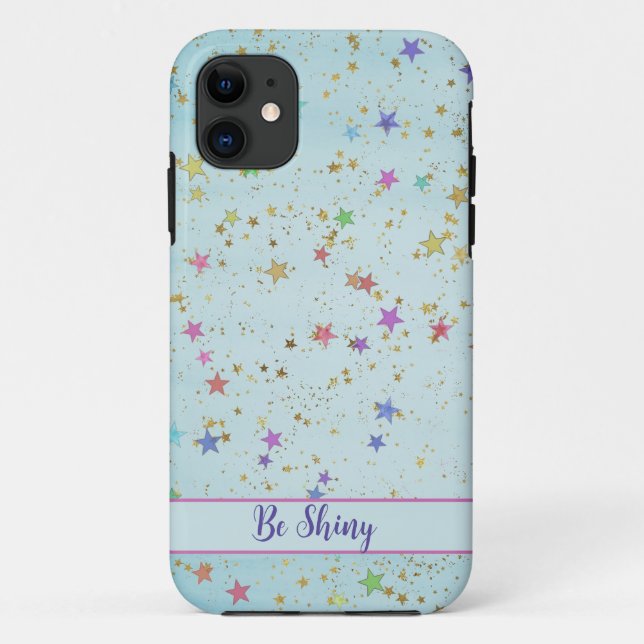  Colorful stars pattern iPhone Case (Back)